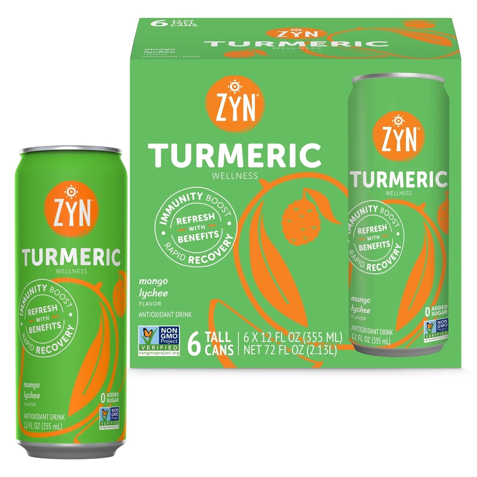Wellness - Turmeric (6 Mango ZYN pack) & Lychee Immunity Drinks Recovery