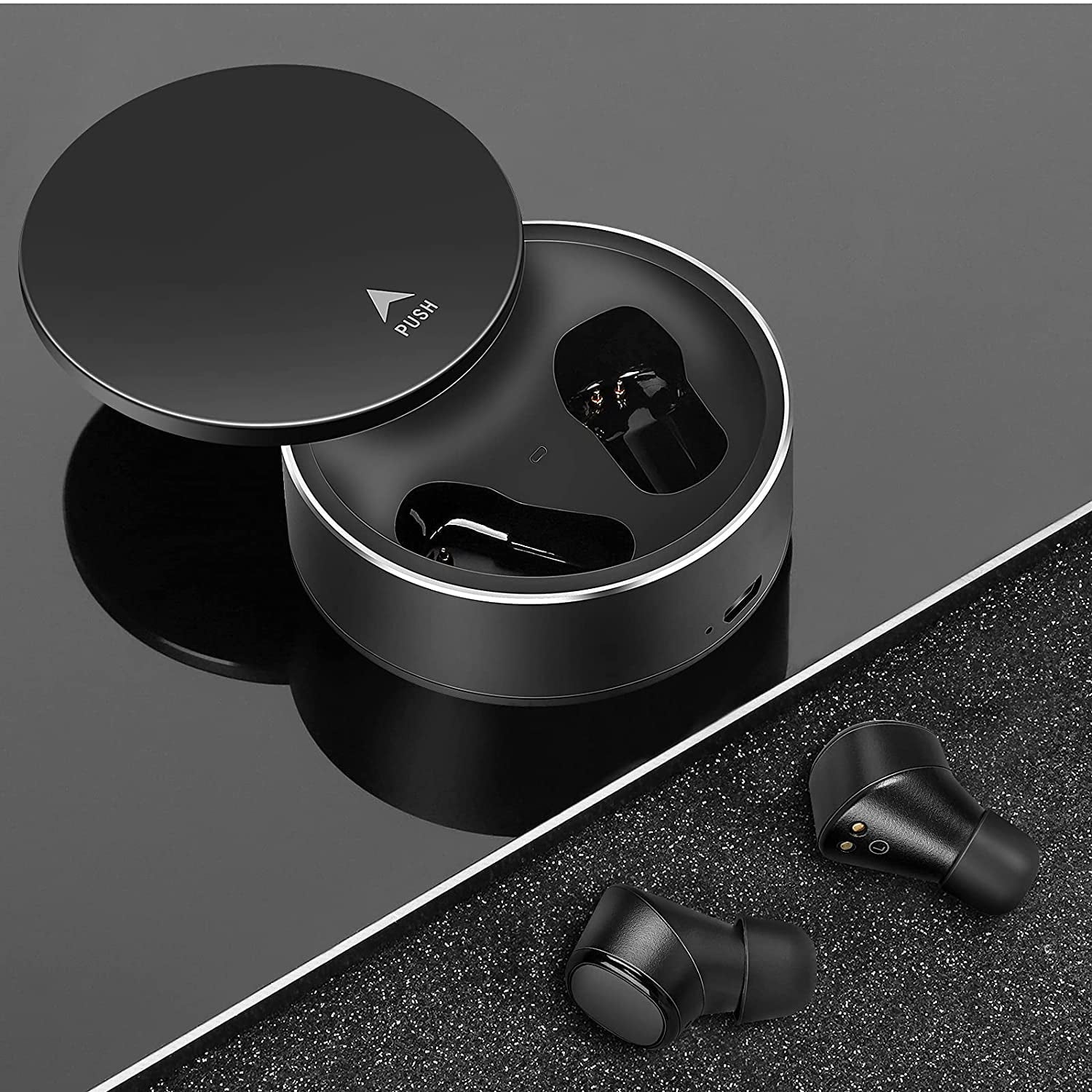 Bass Mic Mic Waterproof Wireless Built-in Earbuds in-Ear For Control 1 III Black Deep Xperia Touch UrbanX True Headphones - 5.0 Earbuds Sports Earphones IPX5 with Bluetooth X7