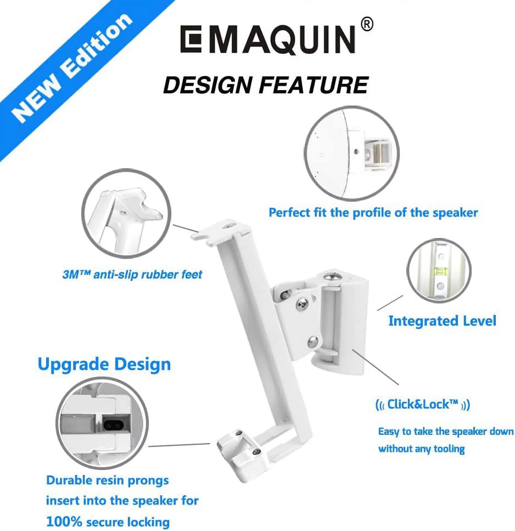 Mounts SL and Both Bracket Tilt,Compatible (Swivel Wall Speaker ONE/SONOS and ONE SONOS for 1 Play SONOS SONOS with
