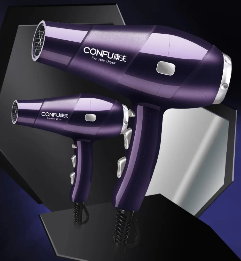 cold Hair Shot Shinier for Dryer, Settings, for and Concentrator 2 Speed Button, Nozzle(Red) Women, Cool Results, 2300W air Dryers Dryer, Power High Hair Ionic Heat and hot Function CONFU 3