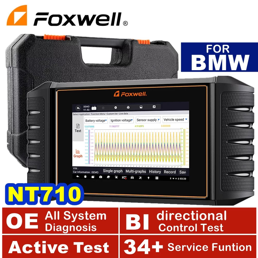 for FOXWELL Reader TPMS Coding Relearn Diagnostic Scanner fit Reset Scan Code Tool Bi-directional NT710 OBD2