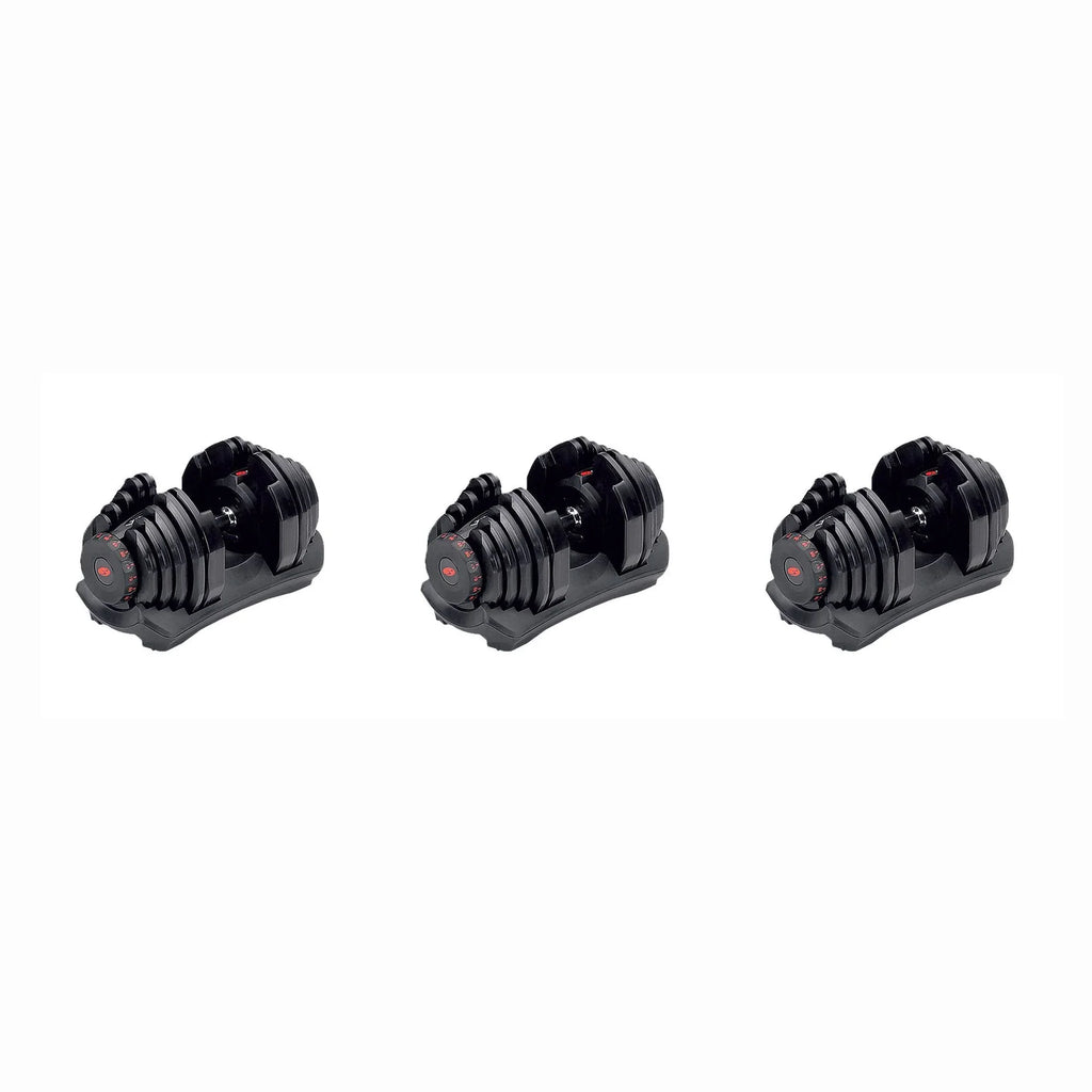 Adjustable w/ Workout Pack) SelectTech (3 Dumbbell (Single) Weight Bowflex 1090