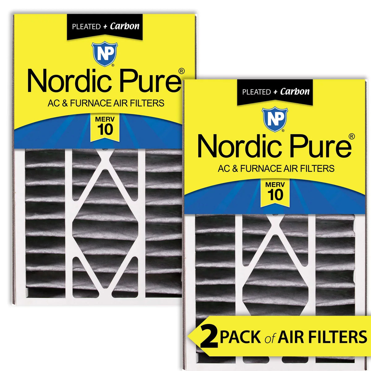 16x25x5 Plus Carbon 7/8) MERV Replacement (4 Pack 10 Filter 2 AC Bear Air