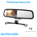 Camera Backup with Monitor View Waterproof Camera Reversing OEM for for Parking AUTO-VOX Back & IP68 Car/Trucks, Look Up Camera Mirror Rear T2