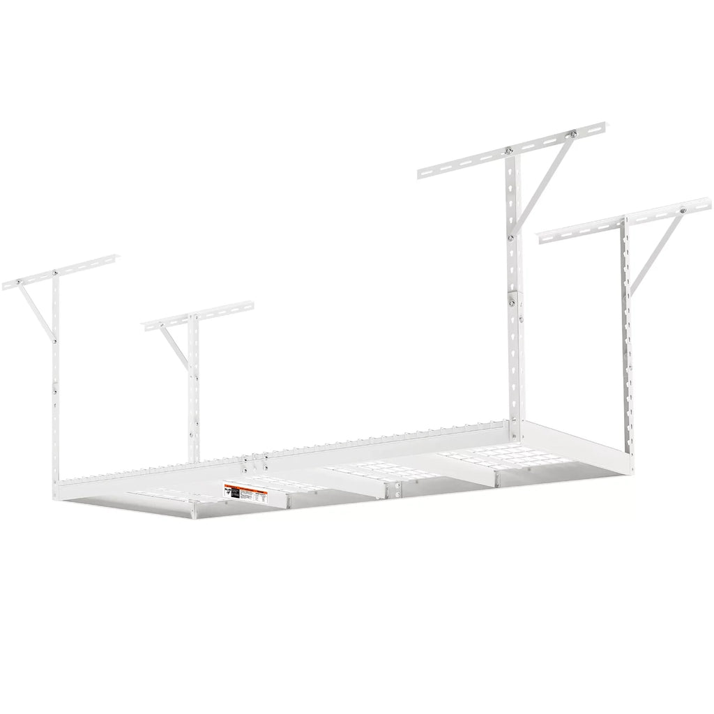 Storage Rack 600lb Ceiling White Overhead Rack Adjustable SKYSHALO 36x96" Garage