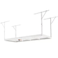 Storage Rack 600lb Ceiling White Overhead Rack Adjustable SKYSHALO 36x96" Garage