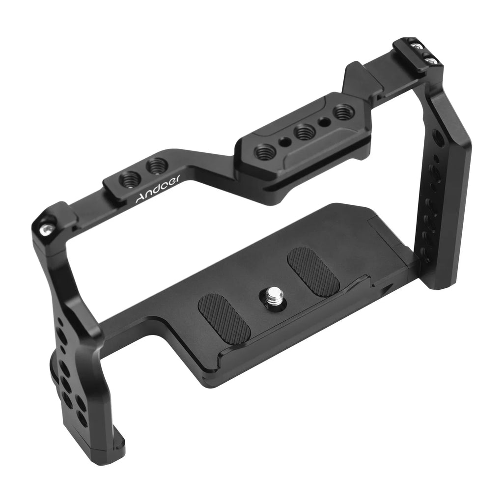 Inch Dual 1/4 Camera II/ with Numerous Cage A7S A7R for A7R Aluminum Cage II A7IV/ A7III/ Alloy III/ Andoer Mounts Shoe A7II/ Threads Replacement Cold Video