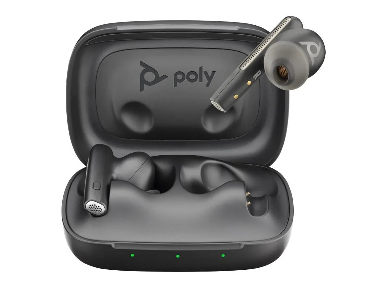 ft Plantronics Stereo - Noise Canceling Wireless Earset Bluetooth 98.4 60 - True Carbon - - Teams Black - Binaural - - Free Voyager In-ear 220757-01 -