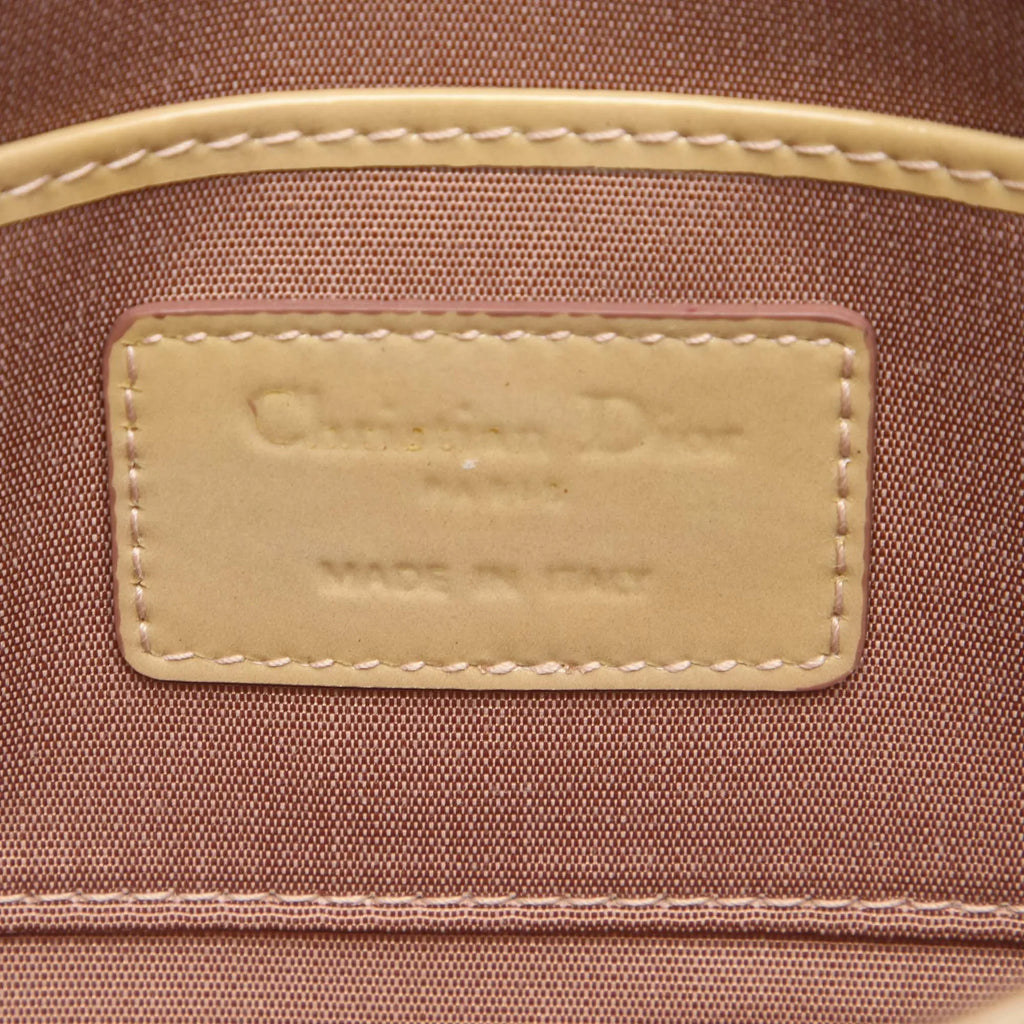 Chain Authenticated Bag Brown Patent Crossbody Leather Wallet Pre-Owned Dior (Good) on Women Cannage