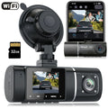 '- Car J05 Abask Angle, Infrared Night 310° 24H GB Wide Front DashCam Motion Inside PRO Loop Monitoring, WiFi Sensor, G-Sensor, Recording, with Parking HDR, Camera 4K to 128 Up Vision, and