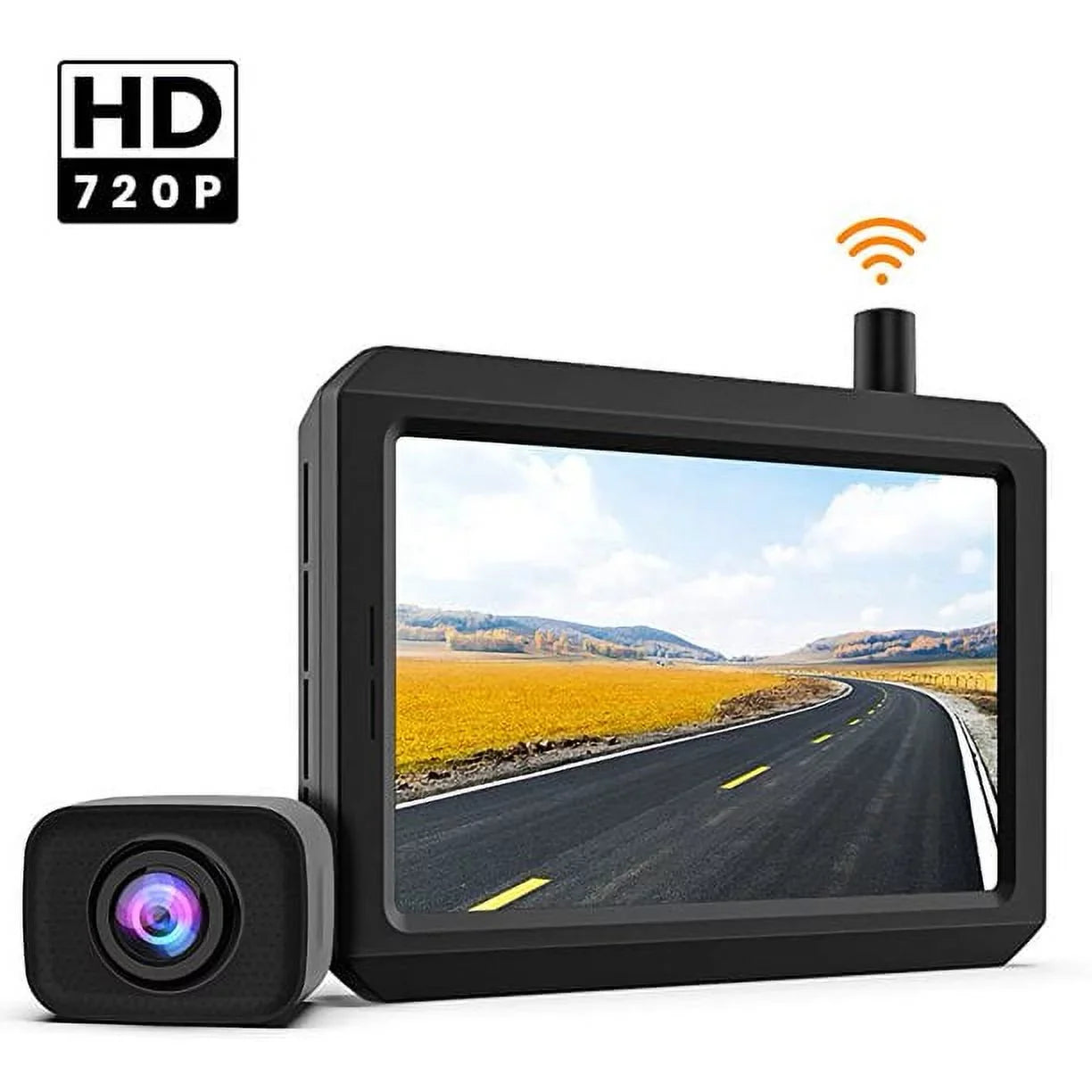 Cameras, HD View 2 TFT-LCD Car/SUV/Van/Mini K7Pro HD RV/Pickup Monitor Wireless Trucks, and for Backup Rear for Camera Waterproof 5″ Support Camera