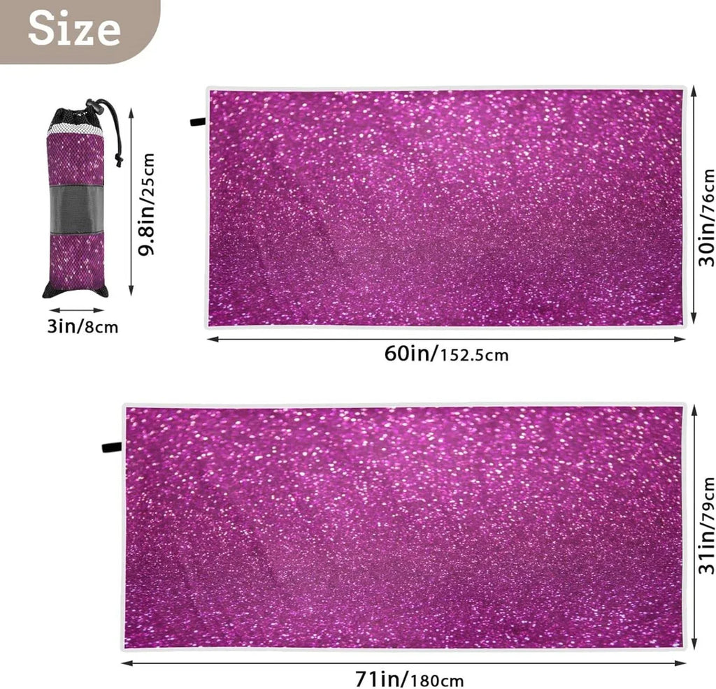 Blanket, Bestwell Swim Texture Dry Beach Towel Thin 30”X60” Towel Quick Sand Bath Free Lightweight Pool Multipurpose Oversized Glitter Shower Yoga Towel Towel, Microfiber