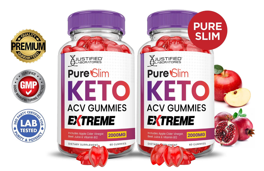 Extreme (2 Pack) ACV Gummys Gummies Supplement 120 Slim 2000mg Dietary Pure Keto