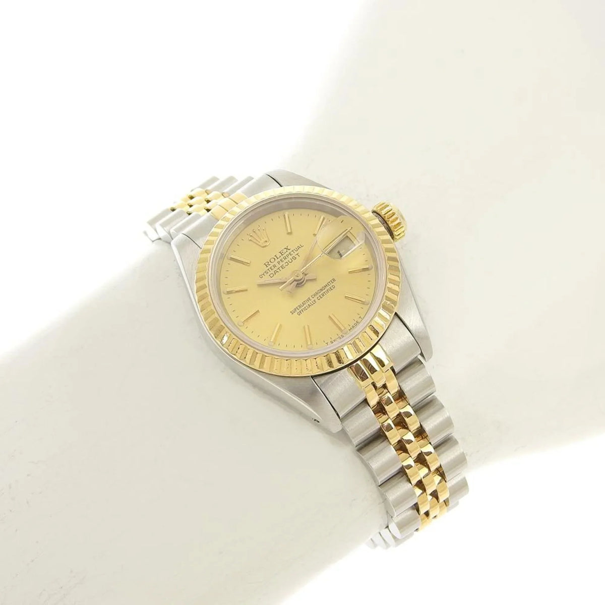combination 98 2023/09 gold Pre-Owned 54g watch dial (Like Datejust champagne series 79173 New) automatic
