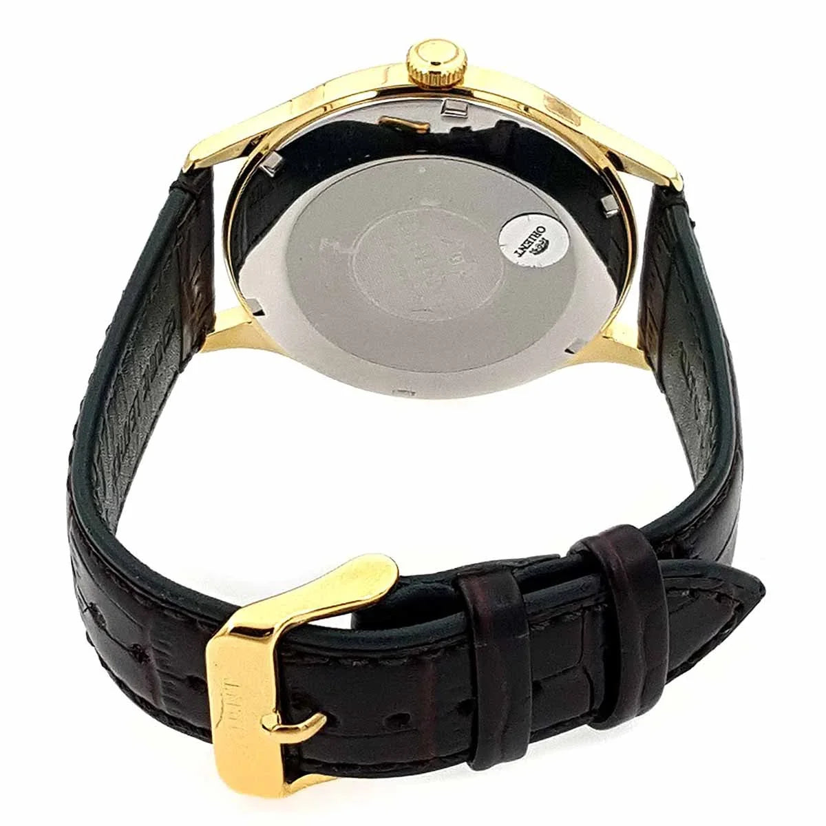 Men's 4 FAC08002F0 Dial Watch Green Band Bambino Leather Orient Version Brown