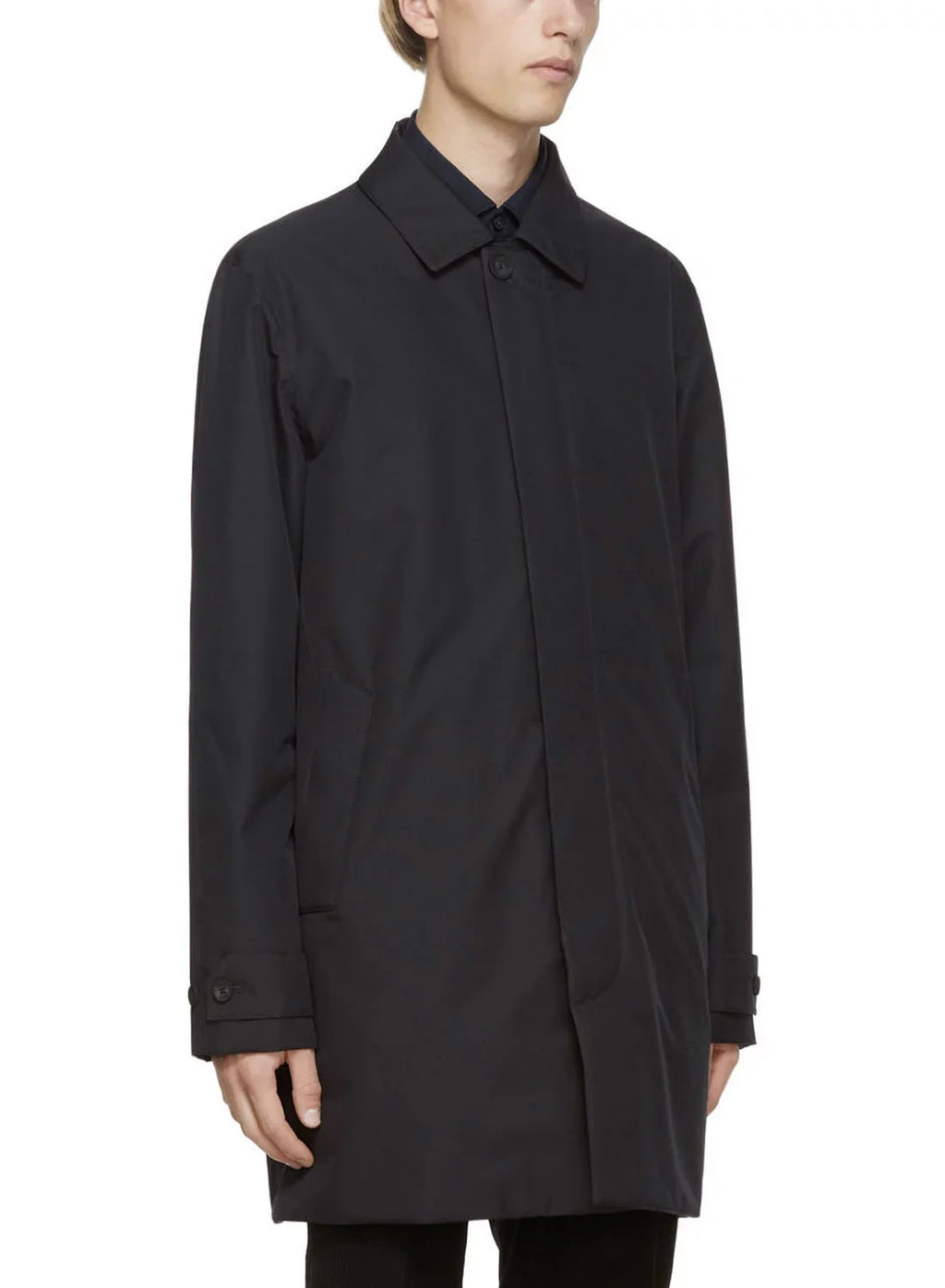 '- Coat Raincoat $940 Dark NWT Zegna Mac Z Navy Microtene Mens Large