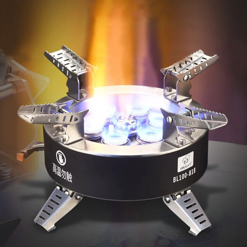 Windproof Ignition with Fishing For Stove 18000W Backpacking Gas BULIN Seven-core Traveling Hiking Foldable Stove Camping High-power Stove Piezo