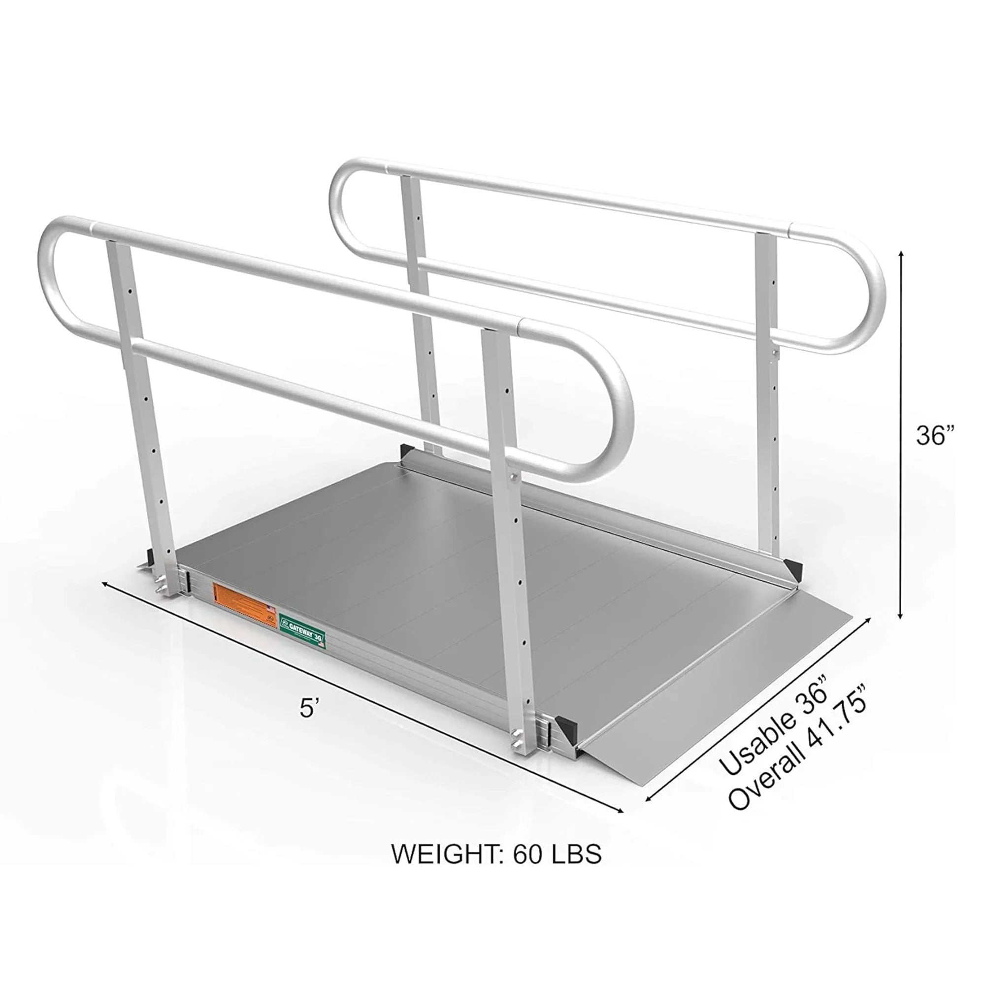 Wheelchair EZ-ACCESS Handrails GATEWAY Foot Line w/2 5 Ramp 3G Portable