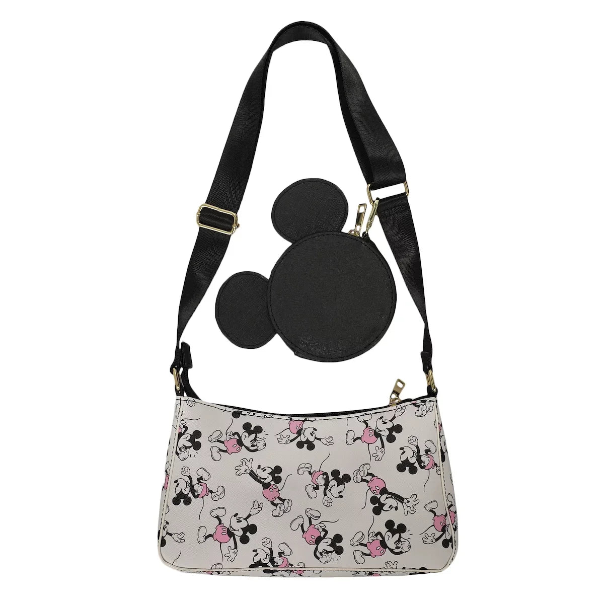 Purse With Mouse Removable Coin Disney Mickey Handbag Women's White