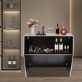 19.5x47.75x42.75in Cabinet Foldable Event TOOL1SHOoo bar Brown Edging with Black Portable Aluminum