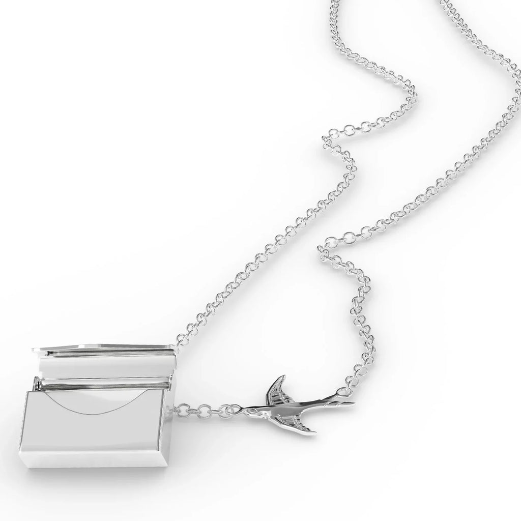 Love Cocktail Necklace Irish Neonblond in Coffee a silver Locket Envelope I