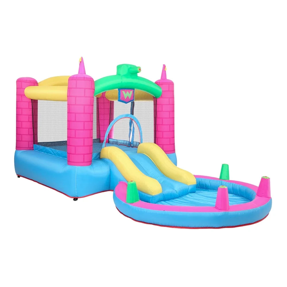 Bounce SalonMore House & Inflatable Slide liquid Splash,Multi-color Tank with Blower,Pool &