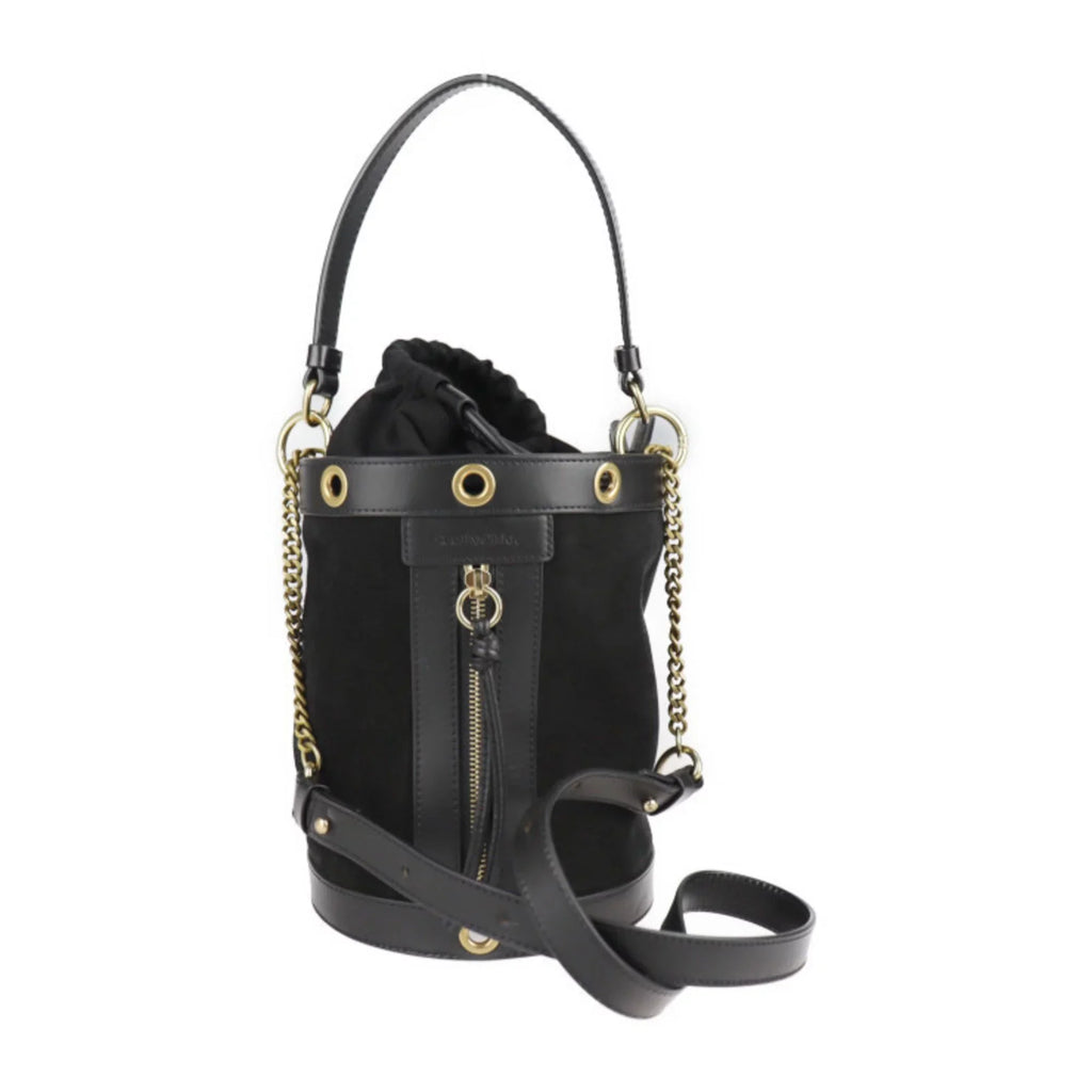 gold sea Debbie 2WAY black Chloe SEE Pre-Owned metal leather CHLOE fittings See by shoulder handbag by suede tote BY bag Chloé (Good)