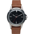 Band Brown Unisex Analog Display Japanese Quartz Leather Carroway EW0130050033 Watch