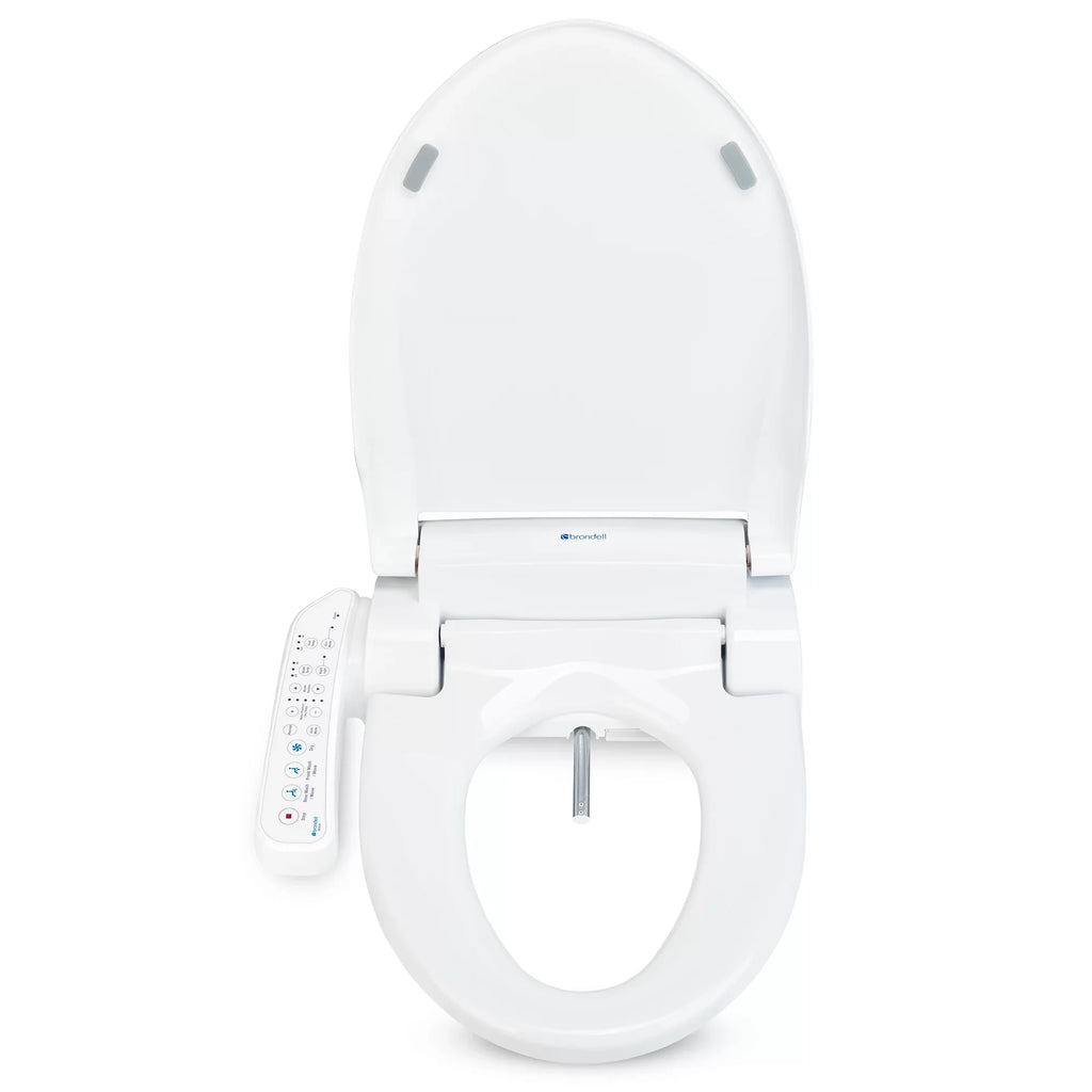and Sidearm, Steel Seat Bidet with White Dryer Stainless SE400 Round Brondell Nozzle, Swash