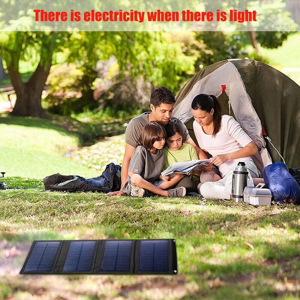 Portable iPhone, Laptop, Solar Caravan Power Panel for exterior Ipad, Travel Foldable 80W RV MDHAND Suitable Camping Suitable USB Port, Station, for