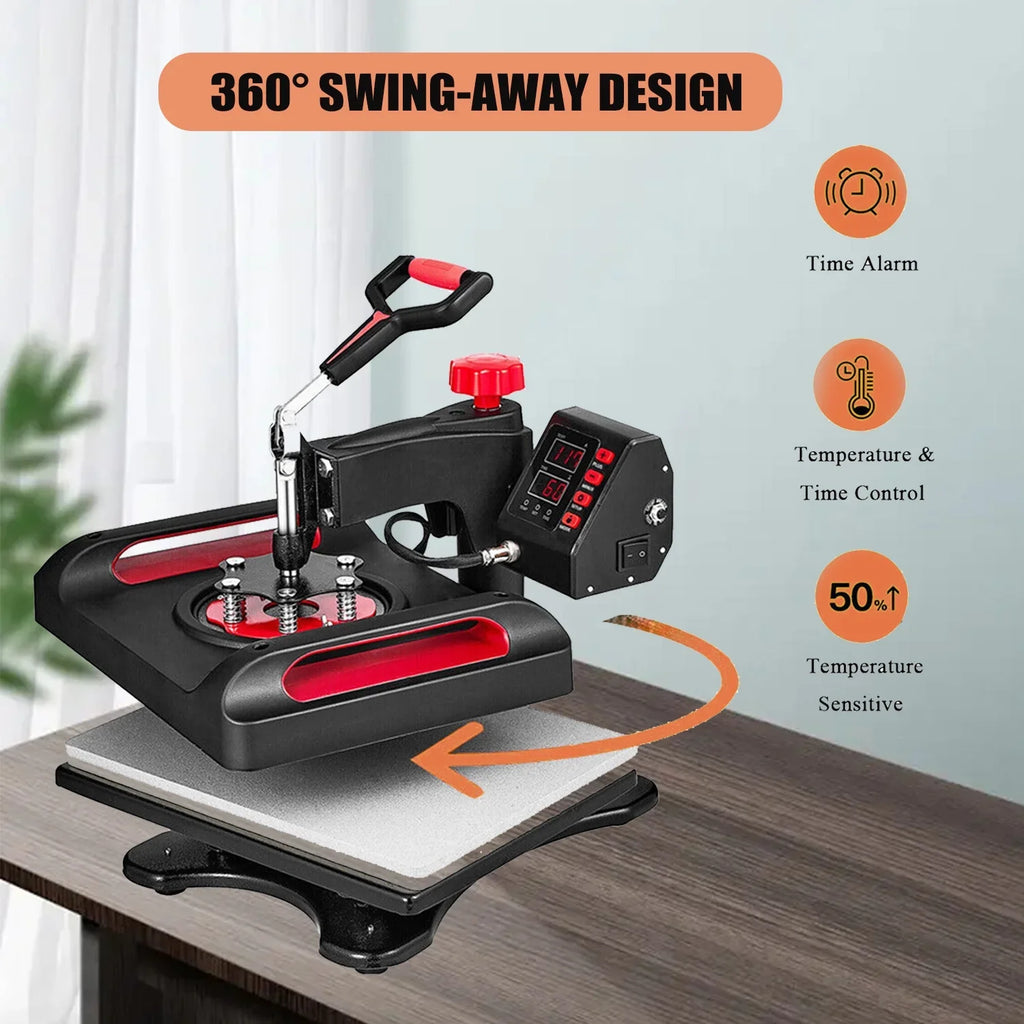 Inches Red Swing Control Transfer Printer 360 Sublimation 8 Precise Digital Pillow, 15 Away 15 Canvas Machine Press Bag, Printer, for x Heat 1, Printing, Banner Vinyl in LCD T-Shirts, Transfer