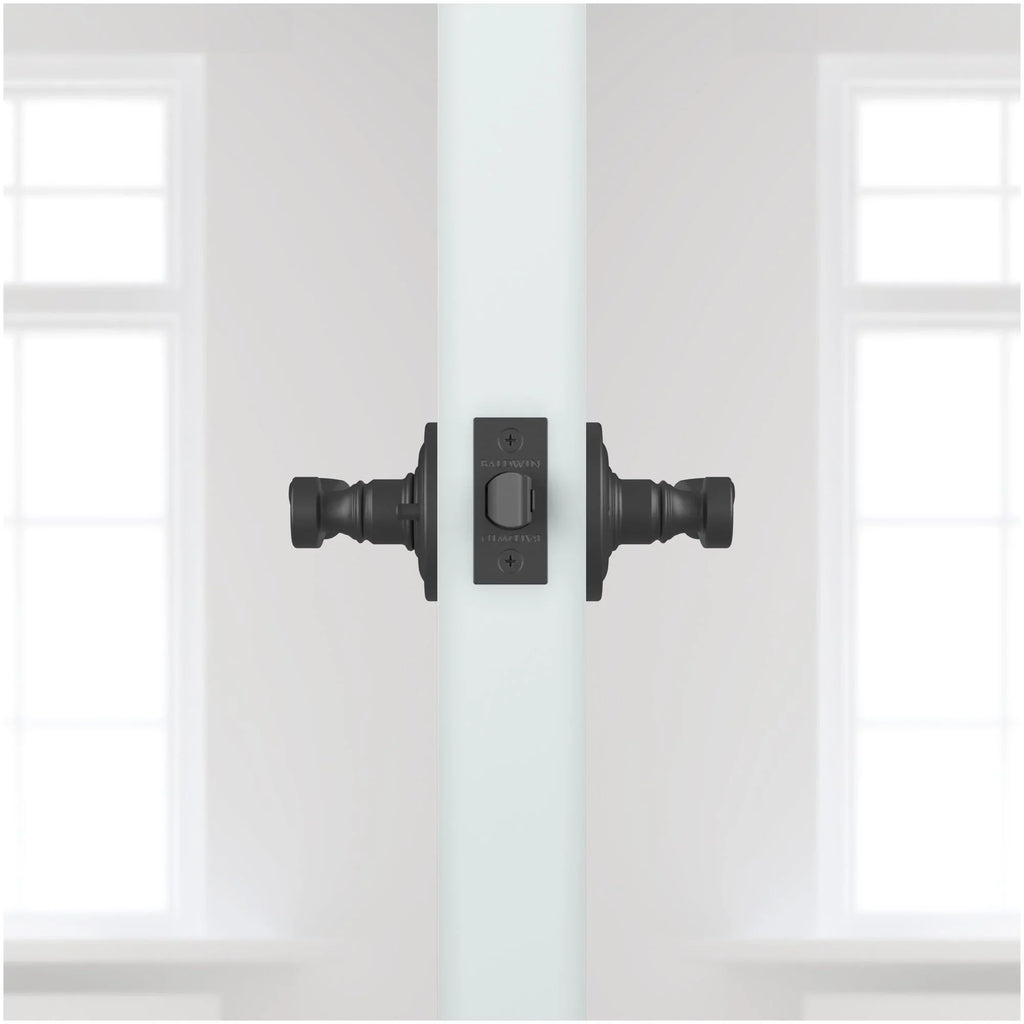 Lever Baldwin With Curve Lifetime Privacy Dual Handle Round Traditional Brass Finish Rose And And Reserve 6Al Handle Strike Latch Pvcurtrr003