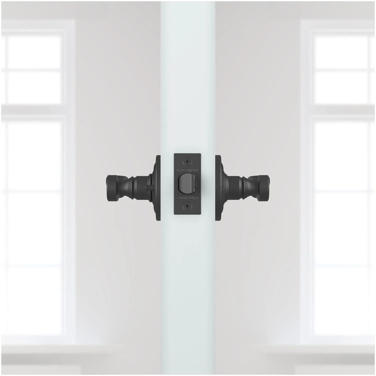Lever Baldwin With Curve Lifetime Privacy Dual Handle Round Traditional Brass Finish Rose And And Reserve 6Al Handle Strike Latch Pvcurtrr003