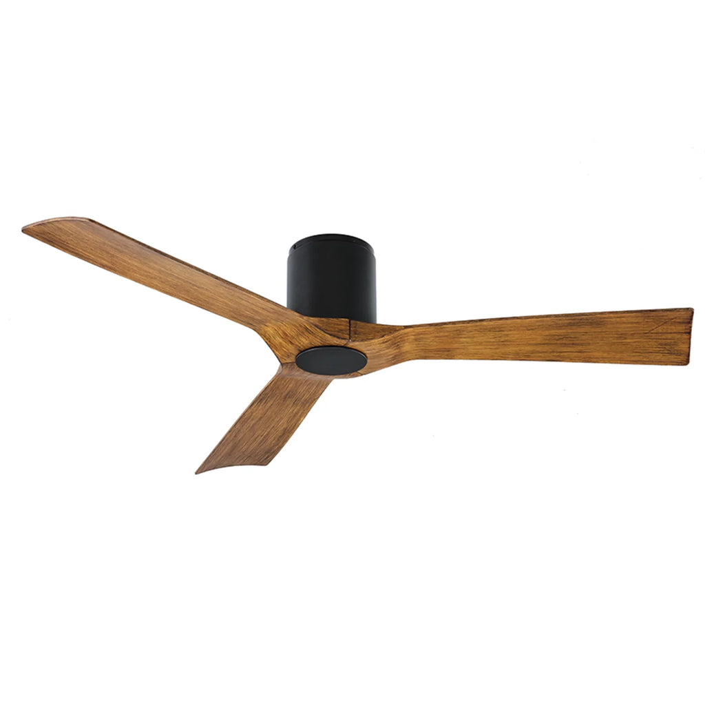 Flush Matte Black 54in and Fan Smart Control Kit with Aviator Koa Mount Separately) Sold Remote Distressed (Light Indoor 3-Blade exterior Ceiling