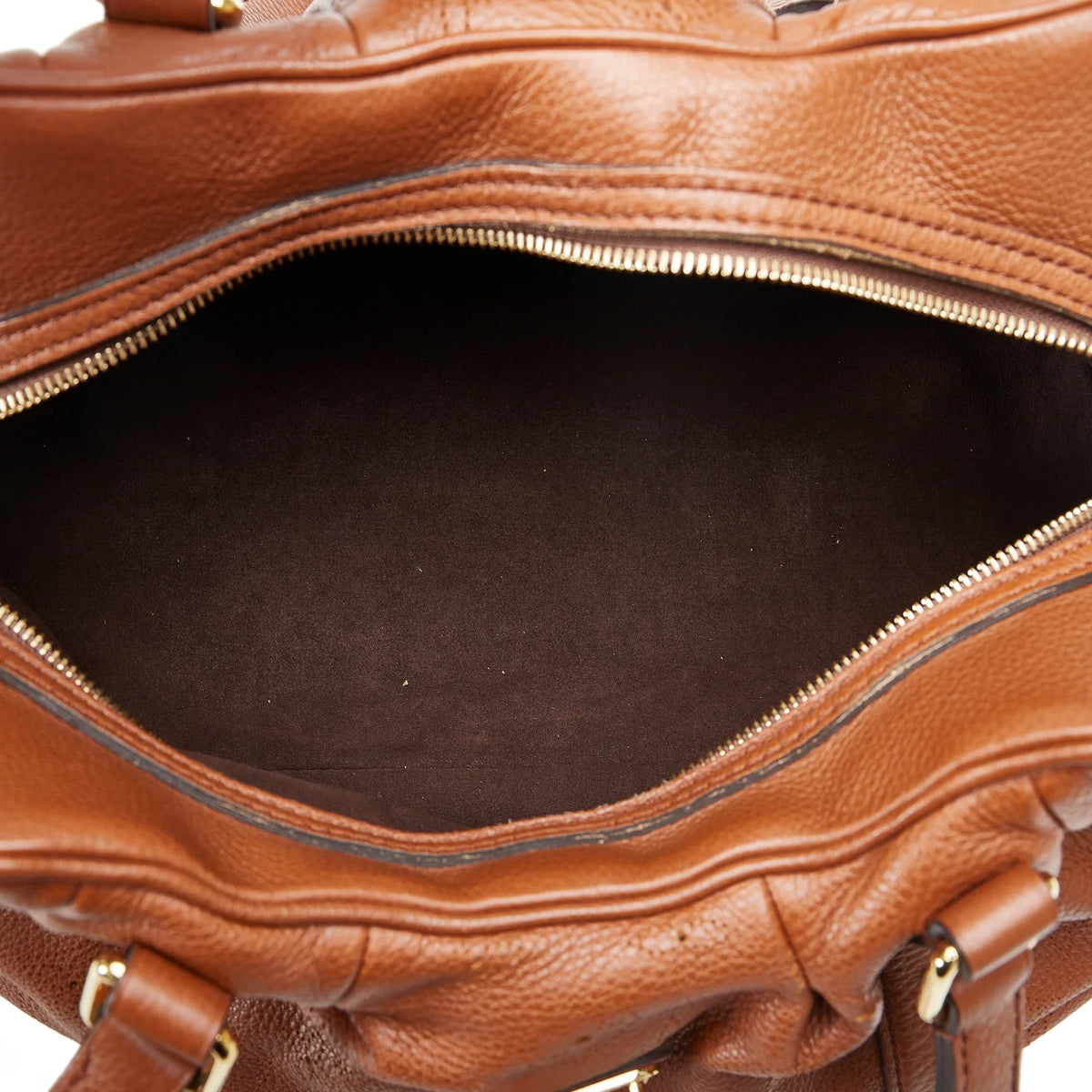 Lunar Bag Shoulder PM Pre-Owned Brown Mahina Monogram Leather (Good) Authenticated Calf Unisex