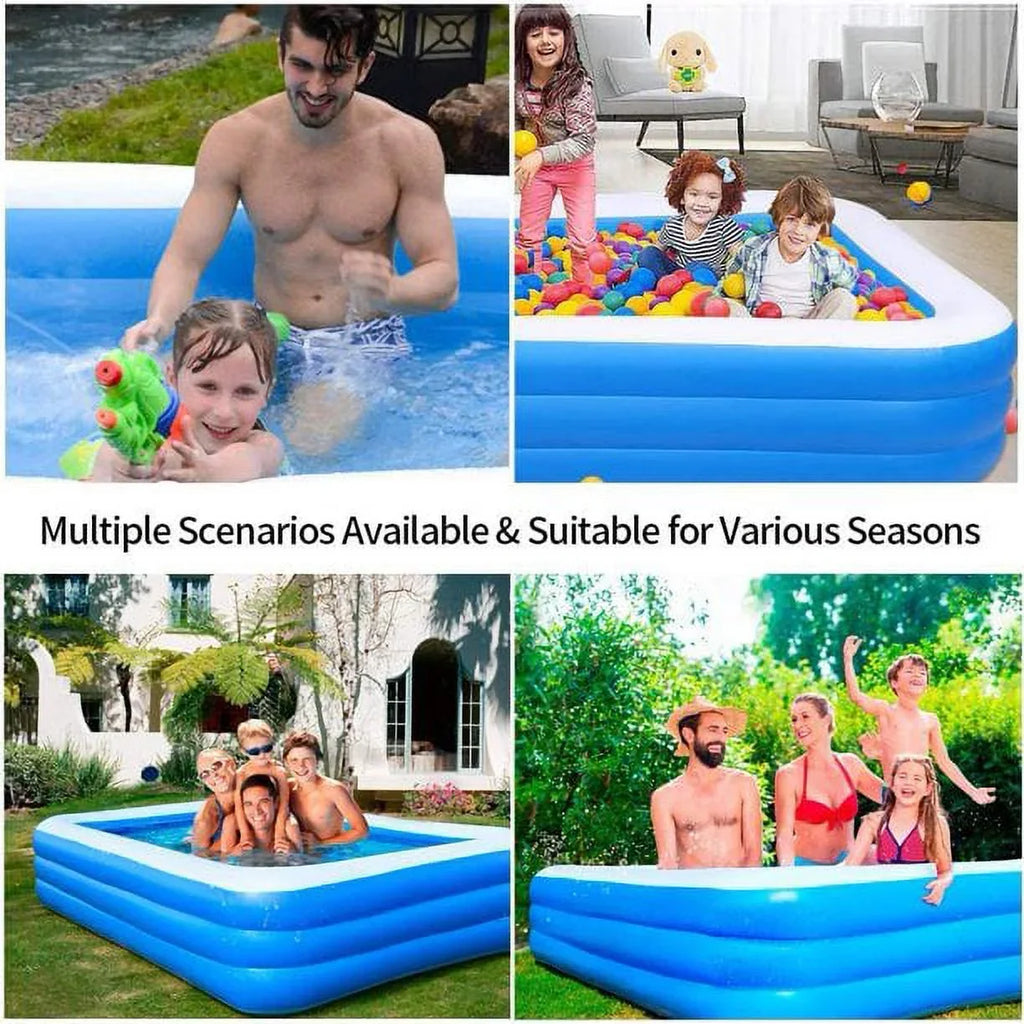 Inflatable Swimming Above SUGIFT and 120" x for x 22" Pools 72" Pool Ground Kids Adults