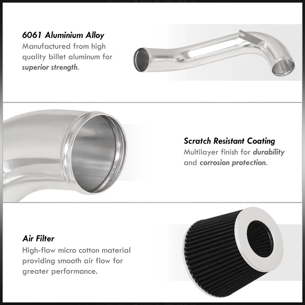 Civic 2008 L4 10 2011 Polished System CAI JDM 11 1.8L 06 2009 Honda AJP + Compatible/Replacement Air EX Pipe Distributors For Piping Intake 09 Induction 07 Aluminum 2007 Filter 2010 LX DX 2006 Cold 08