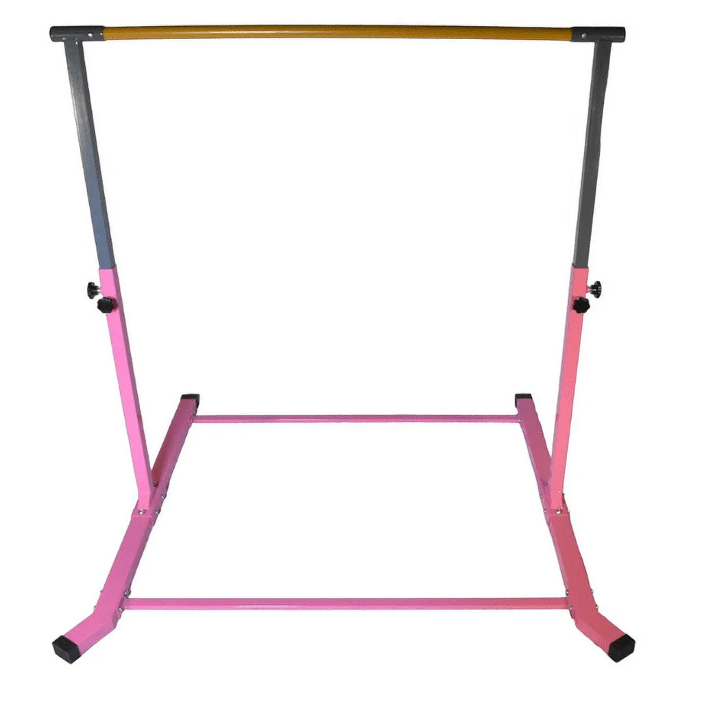 Kip Home Strong Legs, Curved FT, 5 Gymnastic Durable Pink Bar, Junior Star-TD Kids, Adjustable Equipment, for 3-5 Expandable Horizontal Gymnastics, Heavy and Height Training Duty Bar