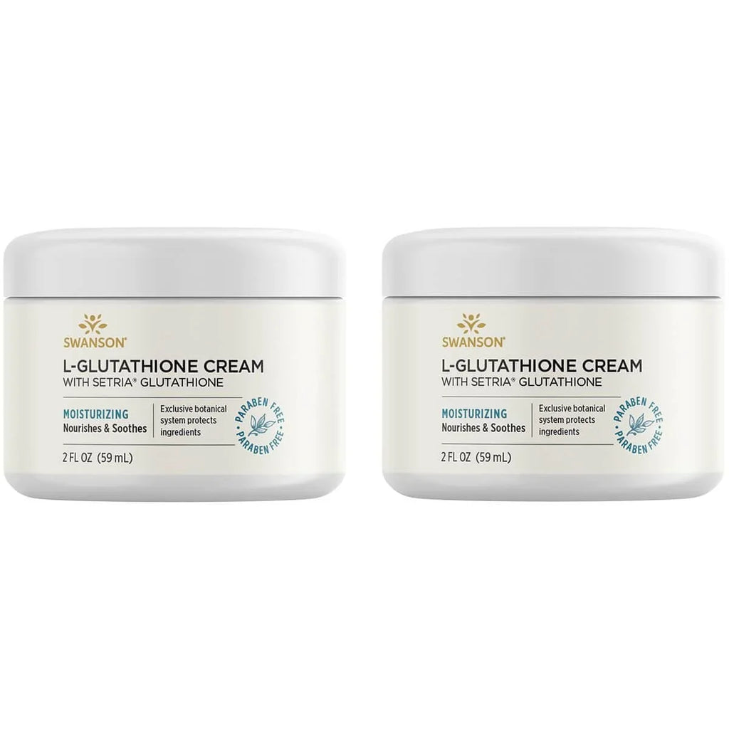 Pack 2 Cream 2 L-Glutathione Glutathione Cream oz with Setria fl Swanson
