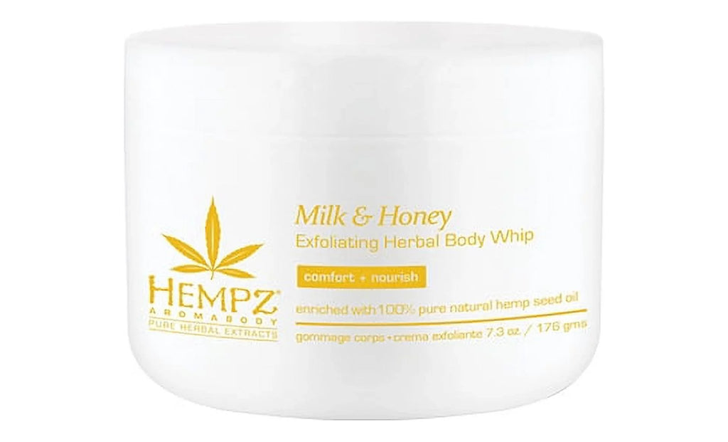 Hempz Body Milk Whip Herbal Exfoliating oz. & Honey 7.3