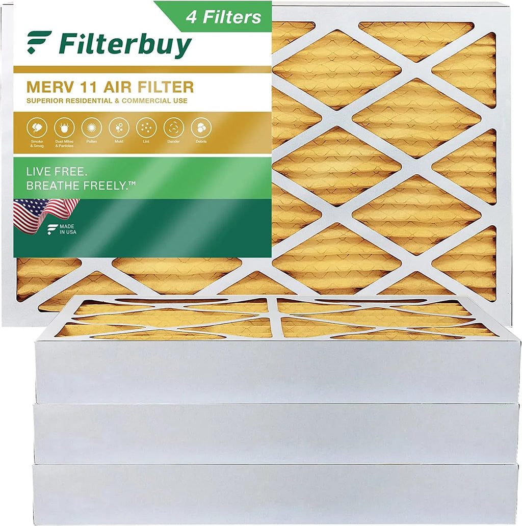 (4-Pack) Filters Pleated MERV 8x20x4 Air Furnace AC HVAC Filterbuy 11