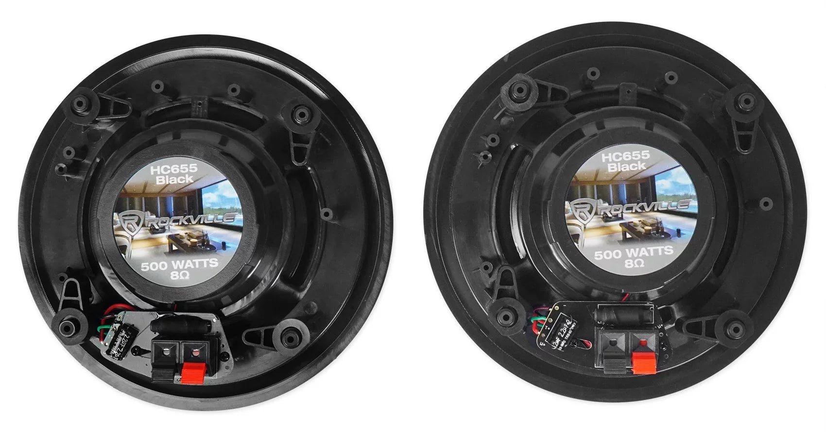 Rockville Ceiling 8" Home Speakers Black SINGMIX Receiver Bluetooth 5 Amp+(4)