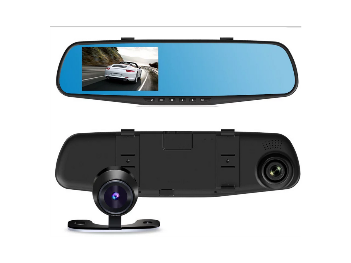 Rearview Dual Rear And Mirror Car Front Monitor H1688 Cam HD Vehicles DVR 4.2 1080P Inch Camera Lens For Recorder Dash