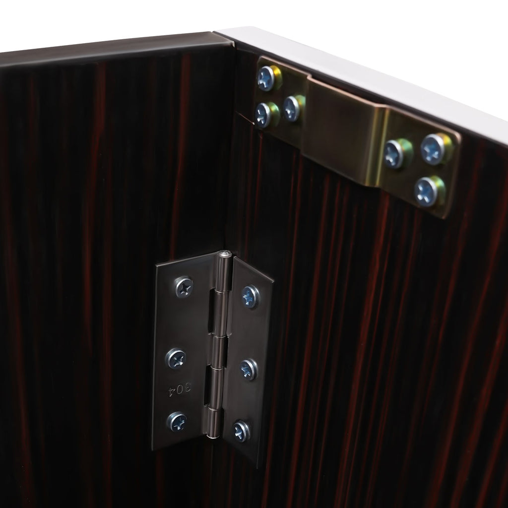 19.5x47.75x42.75in Cabinet Foldable Event TOOL1SHOoo bar Brown Edging with Black Portable Aluminum