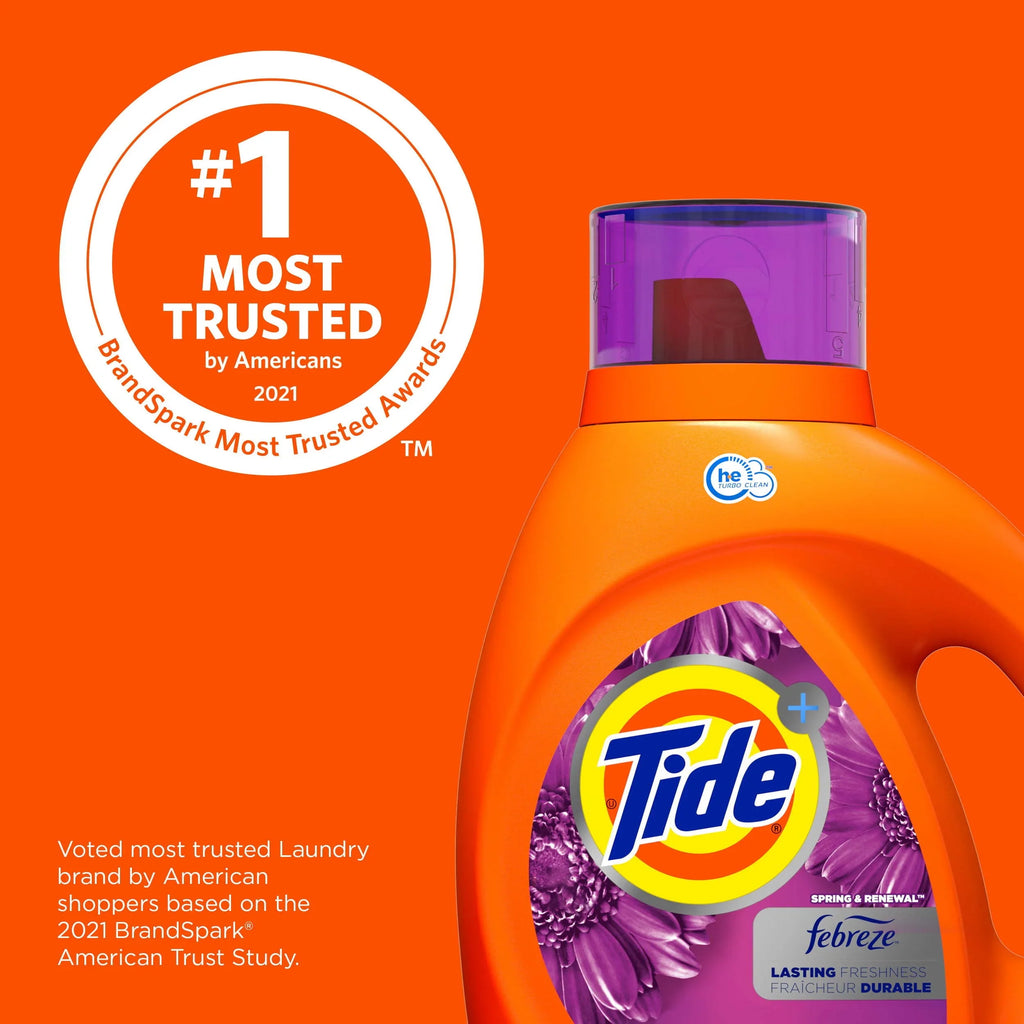 oz Renewal Tide 59 Laundry Liquid Loads Spring & fl 92 HE, Detergent,