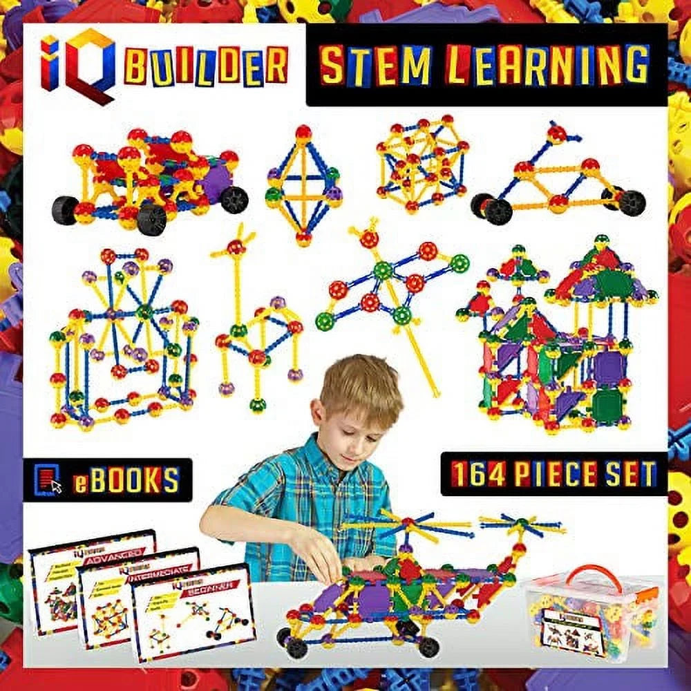 Kids Ages Year 9 Blocks for Creative Educational Set Engineering, Toy Construction Best - 5, Old, and 6, Learning STEM 8, Boys Girls Gift Building Toy BUILDER and IQ Toys, 10 for Fun 7,