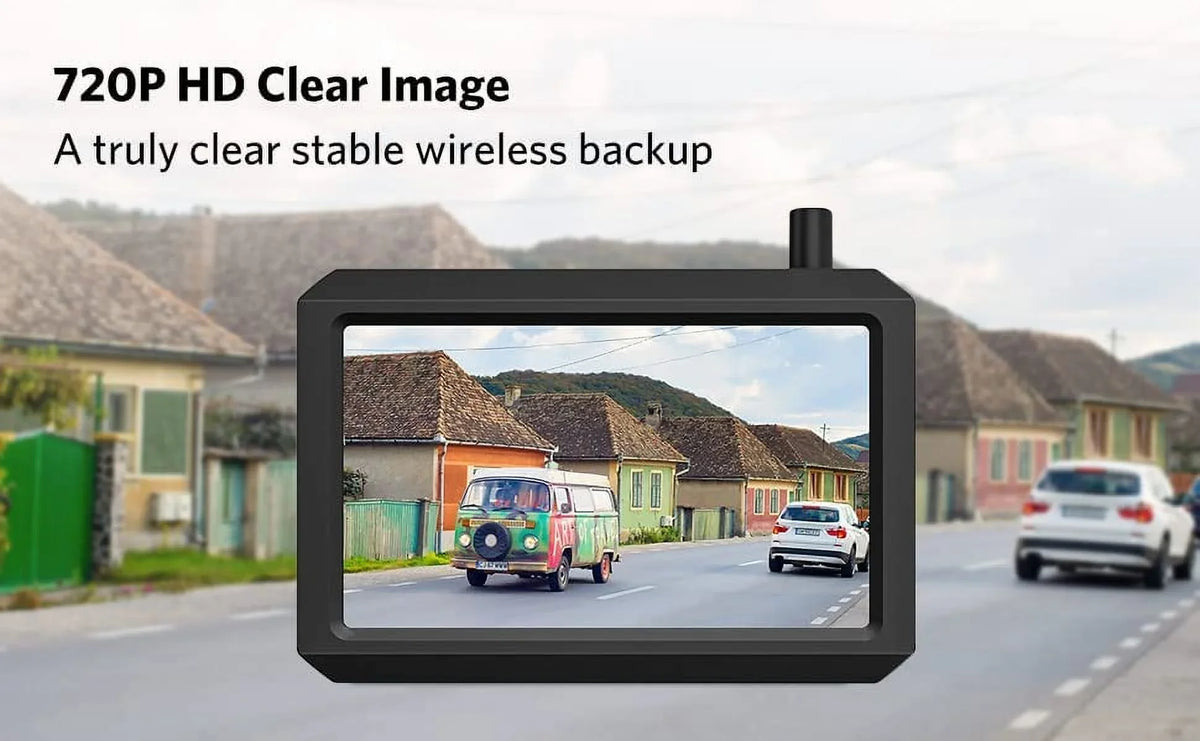Cameras, HD View 2 TFT-LCD Car/SUV/Van/Mini K7Pro HD RV/Pickup Monitor Wireless Trucks, and for Backup Rear for Camera Waterproof 5″ Support Camera