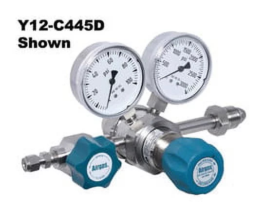 Cylinder High Two 0-250 Regulator Stage Purity Steel Seat Stainless Threadless psi Airgas