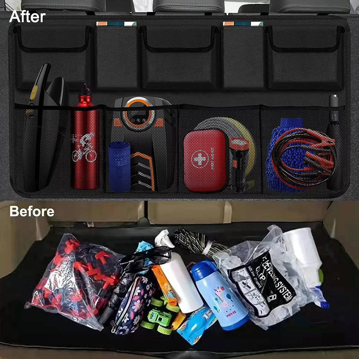 Organizer, Capacity Bag Backseat SUV,Truck,V Trunk Organizer Storage -Trunk with Organizer 9 Super Large Hanging Car for