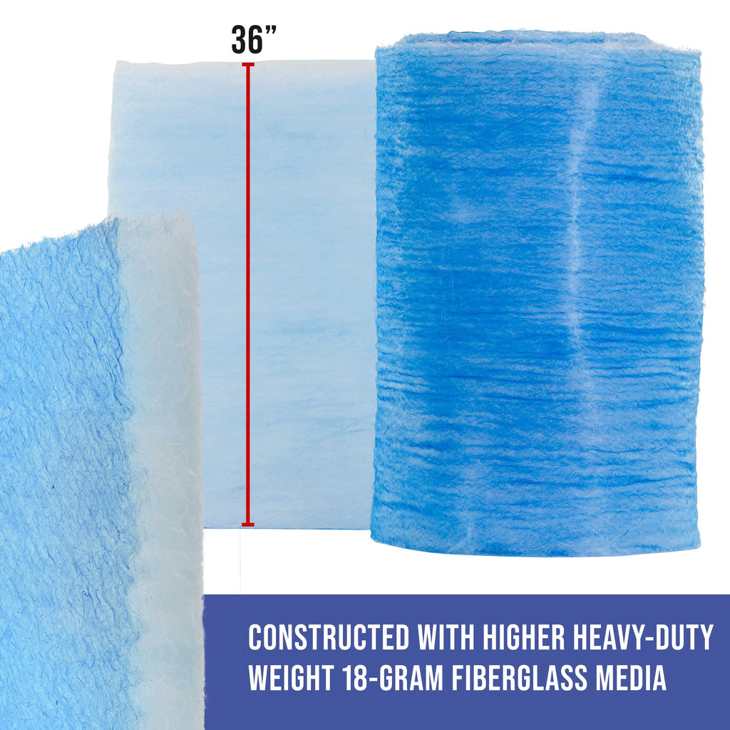 Booths Traps Booth Premium Particles Fiberglass 300' Overspray Arrestor - Paint - x Captures Master Spray Heavy-Duty Gram Elite in Auto Autobody Paint Exhaust Paint Filter Roll, 36" Refinish 18